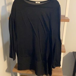 Egy Black Mixed Media Tunic